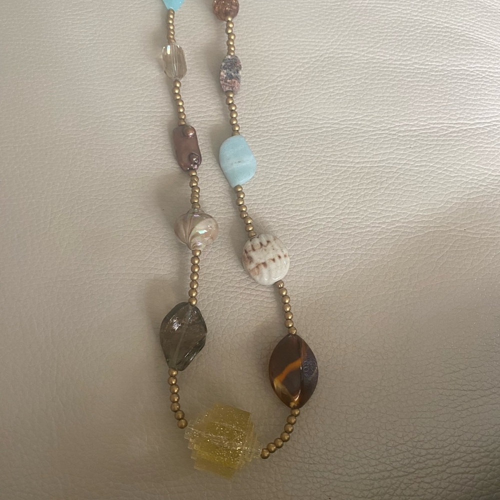 Hand crafted necklace. One of a kind design. Semi precious gem stones.